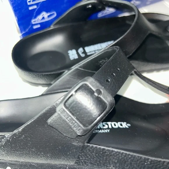New Birkenstock Gizeh Black EVA Sandals Sz 38 Sz 7 - Picture 6 of 8